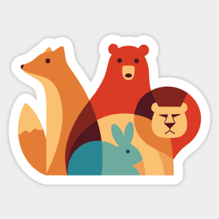 Minimalist Animals Sticker